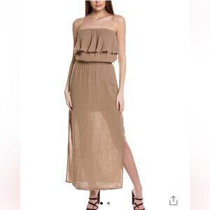 Michael Stars Tara Tube Maxi Dress in Safari‎ Brown Large